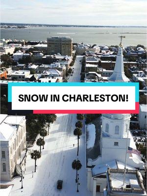 Snow in Charleston ☑️☑️☑️ Part 1: Drone Well, we checked that one off the bucketlist and it was definitely worth the drive from Charlotte. Tomorrow I'll have my film shots back but until then here's some palpable excitement and some drone footage from the quick trip. Sorry if the footage is a lil shaky...my hands were very cold 🥶  #charlestonsc #chs #charlestonsnow #snowinthesouth #sc #scsnow #southcarolinasnow #snow #snowstorm