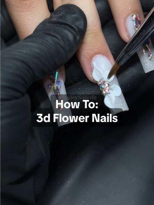 3d flower nailart tutorial ✨  #nailart #nails #nailtok #howtonails #3dflower #3dflowernails #fyp #foryoupage #foryou #nailtechcheck #nailtechlife #nailtechproblems #acrylics #dfwnails #acrylicnails #nailinspo #watchmework 