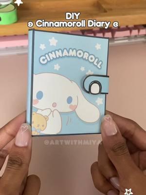 DIY Cinnamoroll Diary! 🩵📔 #diycrafts #cinnamonroll #stationery #papercraft #sanrio #craftideas #cardboardcrafts #kawaii 