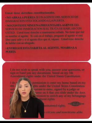 A great tool to print out and pass around to our communities #redcard #immigration #immigrant 