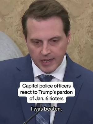 Current and former Capitol #police officers joined a congressman to react to President #Trump's #pardons of #January6 defendants who stormed the #Capitol in 2021. More than 140 officers were injured by rioters that day, according to officials.