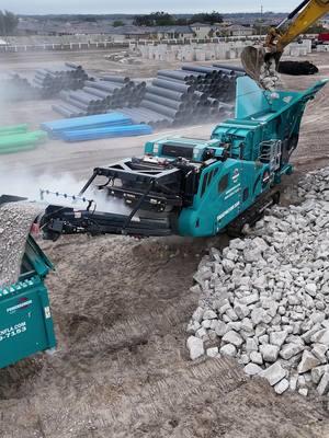 The Massive Powerscreen Trakpactor 550 and Chieftain 1700X crushing and screening concrete demolition at surges of over 300 TPH. Here, it is producing an excellent shaped Paver Base, 57 Stone, and Ballast Stone! 🪨💥 #powerscreen #crusher #screener #crushingandscreening #crushing #screening #impactcrusher #jawcrusher #conecrusher #concrete #concreterecycling #concretedemolition #recycling #materialprocessing #quarry #quarrying #mine #mining  #limestone #granite #heavyequipment 