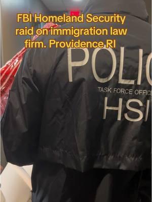 FBI homeland security raid in immigration law firm in providence RI. #johndepetroshow #rhodeisland #tiktokcops #immigrationlawyer #trump #ice #providenceri 