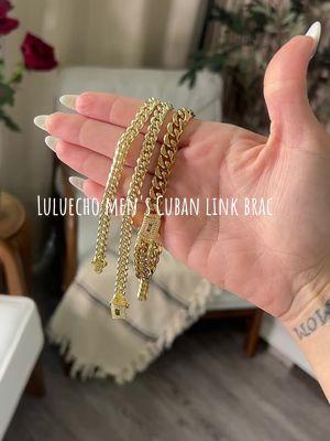 Luluecho men's Cuban link brac #luluecho #mens #cuban #link #brac #newyearnewmemerach #costwayboom #nuptio #vtopmart 