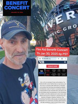 Fire Aid Benefit Concert will be held Thur Jan 30, 2025 6p PST /9p EST #fires #wildfires #LA #CA #benefit #concert #palisadefire #eatonfire #hughesfire #musicconcert #music 