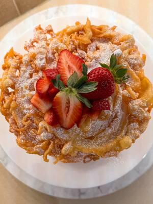 Fry me a river, I need more funnel cake. 🍰🎡 inspired by the Minnesota state fairs in my childhood, this treat def brought the nostalgia back. 🎠✨ Full Recipe: https://jenhdao.com/funnel-cakes/  🌟 Ingredients  For the Batter:     •    1 ½ cups all-purpose flour     •    2 tbsp granulated sugar     •    1 tsp baking powder     •    ½ tsp salt     •    ¾ cup whole milk     •    2 large eggs     •    1 tsp vanilla extract For Frying:     •    Vegetable oil (for frying, about 2-3 inches deep For Toppings:     •    Powdered sugar (for dusting)     •    Fruit #funnel #cake #funnelcakes #funnelcake #statefair #fairfoods