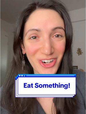 Eat something! If you’re irritable or moody, there’s a good chance that your blood pressure and your blood sugar are low. Before you do anything else, Be sure to eat something and drink a glass of water to help regulate and stabilize your nervous system. #lowbloodsugar #lowbloodpressure #hanger #hangry #eatsomething #nervoussystemregulation 