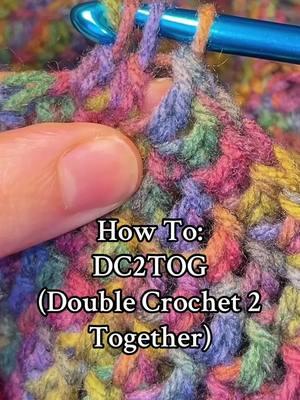 HOW TO: DC2TOG STITCH (sorry for the lack of audio at the end, I had to reach the 1 min mark) #crochet #crochettutorial #crochettutorials #crochetersoftiktok #saturncrochet #saturncrochets #yarn #fiberartist #freehand #freehandcrochet 