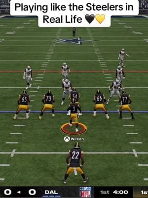 Playing like the Steelers in Real Life 🖤💛 #madden #madden25 #maddenhead #maddenheadhd #capcut 