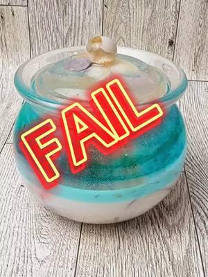 Replying to @tabythaperry  FAIL Everything I did was wrong, lol. I will try again! #fail #failure #epicfail #resinfail #resinart #nevergiveup #gonewrong #almostcried #resinjar 