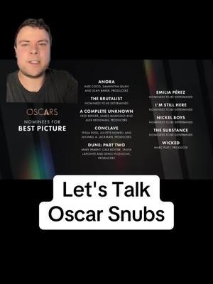 Oscar Snubs #oscar #oscars #academyawards #academyawardsnominations #2025oscars #singsing #singsingmovie #denisvilleneuve #dune2 #adampearson #challengers #challengersmovie 