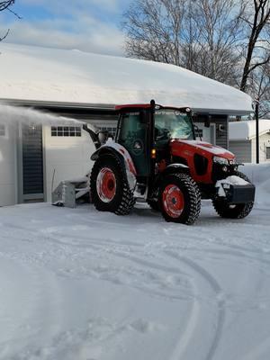 18 day bender might be coming to an end 😅 #snowremoval #snowplowing #snowseason #snowblowing #snowblower #snow2025 #winterbusiness #snowtractor #kubotatractor #johndeere #normand #pronovost #businessowner #deutzfahr #northernsnow #tractor #stefanonarducci #kubotam5