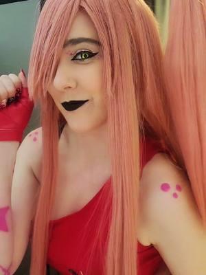 Might as well post a cosplay transition while I wait for the glue on my wig to dry ✌️ #cosplay #cosplaytransition #hazbinhotel #hazbin #cherribomb #hazbinhotelcosplay #cherri #cherrybomb 