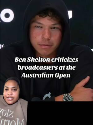 Ben Shelton criticizes broadcasters at the Australian Open #benshelton #australianopen #gaelmonfils #novakdjokovic #tennistiktok #learnertien 