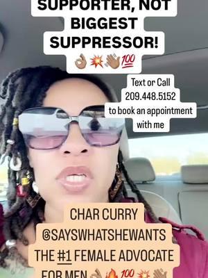 CHAR CURRY THE #1 FEMALE ADVOCATE FOR MEN💥👋🏼 Text or call 209.448.5152 to book an appointment with me. Tag or share with someone that would appreciate my content. Thank you!🙏🏽🤗👑 #charcurry #sayswhatshewants #1femaleadvocateformen #charcurryworldwide #relationships #menmatter #modernwoman #sections #mensmentalhealth #mensmentalhealthmatters #mensmentalhealthawareness #tinydesk #broadusfoods #freddyjackson #blackwallstreet #buytheblock #getoboys #runwithyee #hakkasan #netflix #dlhughley #mentorship #mentor #womenmentoringwomen #womenmentors #mentors #womenmentor #womanmentor #themanwhisperer  Available for speaking engagements, panels, hosting, parties, conferences, lectures🔥🔥🔥 209.448.5152 sayswhatshewants@gmail.com Find allof my books on Amazon by searching “Char Curry books” or by using the link in my bio. DM me for signed copies.🔥