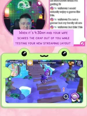 When a person appears against your glass booth door at 4:30am… it’s terrifying.  #hellokittyislandadventures #applearcade #streaming #gaming 