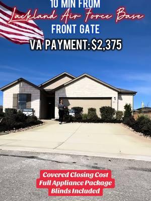 New construction homes 10 minutes from Lackland AFB.  Covered closing cost! Full appliance package  Blinds Contact me today to get the most out of your VA LOAN!  #SanAntonioHomes #sanantoniotx #sanantonio #movingtosanantonio #satx #SanAntonioRealtor 