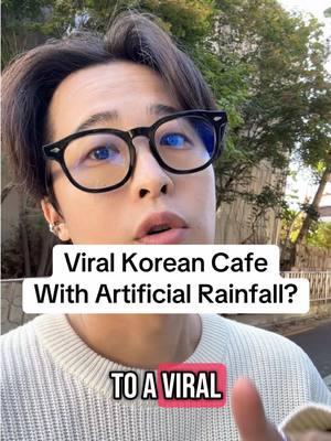 Viral Korean cafe with artificial rainfall #korea #korean #koreancafe #rainreport #kenjitour 