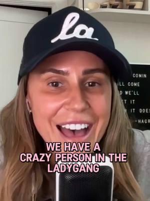 WHO IS SHE?? @Becca Tobin 💚🧑‍🎤  New @The LadyGang out now wherever you get your podcasts 🎙️ #whoisshe #beccatobin #ladygang #freezing #outerwear #ladygangpodcast #neongreen 