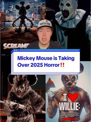 Steamboat Willie is taking over 2025 | #fypシ #blowthisup #viral #mickeymouse #steamboatwillie #screamboat #horror #horrormovie #scary #movies 