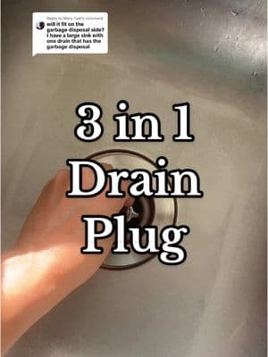 Replying to @Mary Tuel  works on any kitchen sink drain! #DrainPlug  #Kitchen #KitchenSink #drain #KitchenDrain 