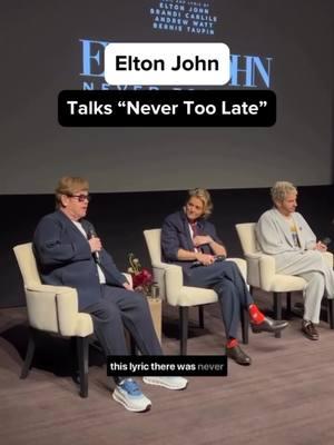 @eltonjohn discusses the inspiration behind “Never Too Late,” co-written by #BernieTaupin & @brandicarlile and nominated for ‘Best Original Song’ at the @oscars. 🎶 #EltonJohn #BrandiCarlile #NeverTooLate #Oscars