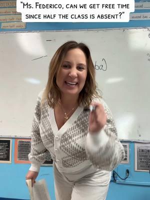 If you come to my class, you’re learning! No free time in my classroom…ok, maybe the last day of school. 😂 #teachersoftiktok #middleschool #2hourdelay #snow #positivemindset #positivevibes 