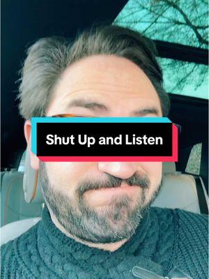 Shut up and listen to your partner. So many #relationships find themselves in a cycle of #defensive listening that undermines any resolution. #askdrjosh #therapy 