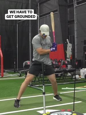 We need to get GROUNDED! The best way to achieve this is by driving our front HEEL into the ground when we fire the backside. If we keep our HEEL UP while firing, our swing will become unstable, and we will spin off the ball! #hitting #hittingtips #drillwork #greatcoaching #baseball #mlbadvice