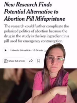 It’s always something in the abortion world.  It should be good news to have an alternative to the main medication used for medication abortion, but antiabortion zealots have already been coming after birth control and they’re going to twist the narrative to fit their agenda.  What you know matters when we fight back.  Typical medication abortion management includes mifepristone and misoprostol.  Today- a new study came out saying that the main ingredient from Ella, a type of emergency contraceptive, can be used in higher doses in conjunction with misoprostol for a medication abortion.  Worth noting, was a very small study. #birthcontrol #ella #planb #mifepristone #nytimes