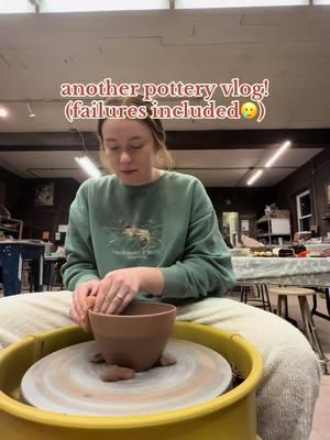 Making light of my mistakes and turning them into something cool!! #potterytiktok #potteryclass #hobbiesinyour20s #potteryforbeginners #ceramicstudio #ceramicsclass #clayproject 