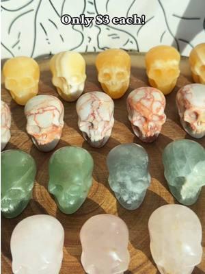 Mini Crystal Skulls😉💀✨#crystalshop #helmsmancrystalfactory #crystaltok #crystalskull #crystalgift #crystals #crystalcarvings 