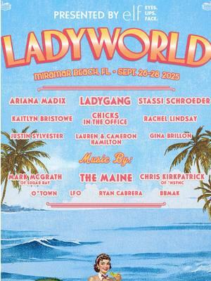 I CAN’T WAIT FOR LADYWORLD!! 🏝️ Head over to LADYWORLD.co to reserve you spot NOW 🌊🐊🧡🍹  #ladyworld #ladygang #arianamadix #stassischroeder #kaitlynbristowe #chicksintheoffice #rachellindsay #justinsylvester #larenhamilton #camhamilton #ginabrillon #markmcgrath #sugarray #themaine #chriskirkpatrick #otown #lfo #ryancabrera #bbmak #ladygangpodcast 