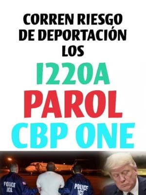 Corren riesgo de ser deportados los i220a, parole humanitario y cbp one #cbpone #i220a #parolehumanitario #deportaciones #deportados #cubanosenmiami #fechadecorte #abogadodeinmigracion #migrantescubanos #todossomosmigrantes 