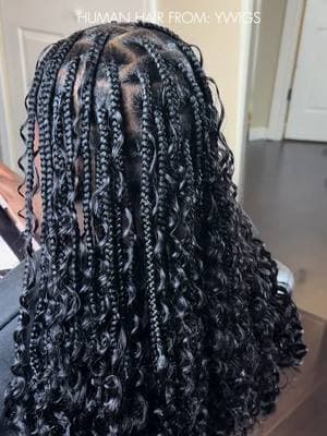 Human hair from @YWigs Official ❤️❤️ #braids #braidersontiktok #braider #knotlessbraids #tutorial #braidstutorial #howtobraid #braiding #hairvideos #hair #satisfying #watchme #knotless #bohobraids #boho #humanhair #jumbo #jumboknotlessbraids #hairbyjojo 