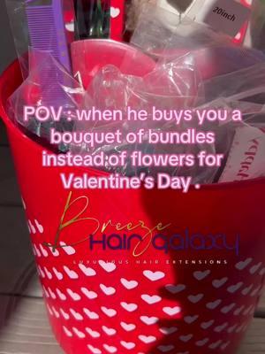 I love receiving bouquets of hair bundles ! #hairbundles #ValentinesDay #hairtok #fyp #qualityhair #qualityhairextensions #hairextensions 