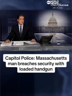 Capitol Police have acknowledged a stunning security failure after a 27-year-old Massachusetts man touring the U.S. Capitol passed through security with a loaded 9mm handgun during confirmation hearings. Pierre Thomas has details. #abcworldnewstonight #abcnews #capitol #securitybreach #handgun 