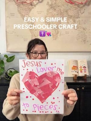 Valentine’s Day Craft for Preschoolers ✝️💘  Jesus loves me to pieces 💗 Great way to talk how about how much Jesus loves us, every piece of us! Even the not so perfect pieces too 🫶🏼 #valentines #valentinescrafts #preschoolactivities #preschoolcrafts #preschoolcraft #preschoolhomeschool #preschoolhomeschooling #learningactivities #kidscrafts #easycrafts #christianmoms #christiancrafts #christianmama #christianmotherhood #jesuslovesyou #jesuslovesme 