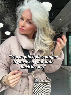 Best decision for me! #nicolehibbard #silverhair #silversister #naturalhair #fiftiesandfabulous 