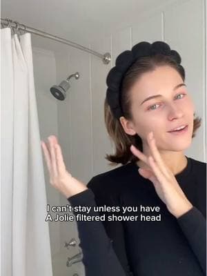 We can’t stay over unless you own a Jolie… 🚿🛀  #jolie #showerhead #filtered #filteredwater #showerroutine 