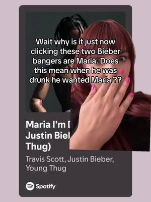 Jk his Maria was insane but this is so weird. I’m sure there’s a reason but I’m gonna pretend it’s coincidence #justinbieber #travisscott #rapm #youngthug 