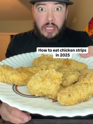 How to eat chicken strips in 2025. #elijahsxtreme #hothoney #Inverted  #tiktokshopjumpstart #smacks #bussin #foodreview 