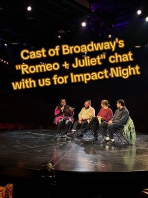 the gen z version of the most infamous love story? You know we had to be there! Thanks to the cast and Level Forward for having us on this panel✨ #romeoandjuliet #broadway #kitconner #rachelzegler #tommydorfman #taheenmodak #lgbtq 