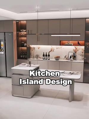 Open kitchen island design#island  #kitchen #kitchendesign #kitchenisland  #countertops #interiordesignideas #design#renovation  #madeinchina #made-in-china #harmercoverings  #aleadtrend 