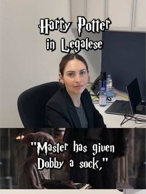 How would you say, “Master has given Dobby a sock,” in legalese? Attorney Valerie Savran translates the popular Harry Potter quote. #harrypotter #dobby #potterhead #quote #harrypotteredit #moviescenes #attorney #lawyer #legalese #mlg #mccunelawgroup 