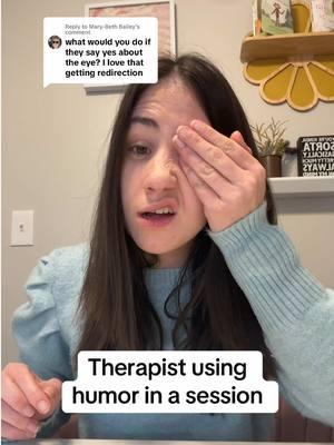 Replying to @Mary-Beth Bailey gotta make it memorable 😂 #missgabby #therapistsontiktok #therapytok #therapysessions #humour #therapyhumor 