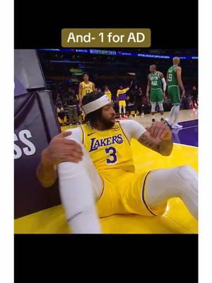 Anthony Davis runs the floor and gets an And-1 #CelticsVsLakers #Lakeshow #Lakers For more Lakers content follow: @lakers_legacy_legends #lakerslegacylegends #l3