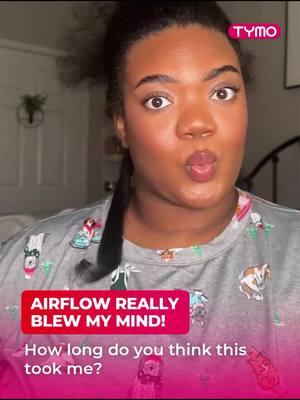 AIRFLOW really blew my mind! #silkpress #tutorial #hairstyles #fyp #Hair #LifeHack #hairtok #fashion #hairstyleideas #straighteninghair #TYMO #airflow