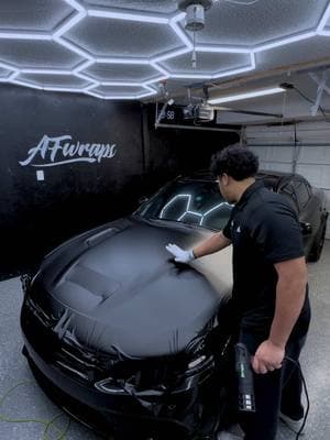 Perfect Matte Black 🤌🏼💥@Angel ✞ #carwraps #afwraps #reelsinstagram #fyp #matteblack #explore #wrapinstaller #paintisdead 