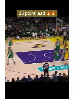 Gabe Vincent’s three pointer gives the Lakers a 25 point lead; largest deficit for the Celtics this season  #CelticsVsLakers #Lakeshow #Lakers For more Lakers content follow: @lakers_legacy_legends #lakerslegacylegends #l3